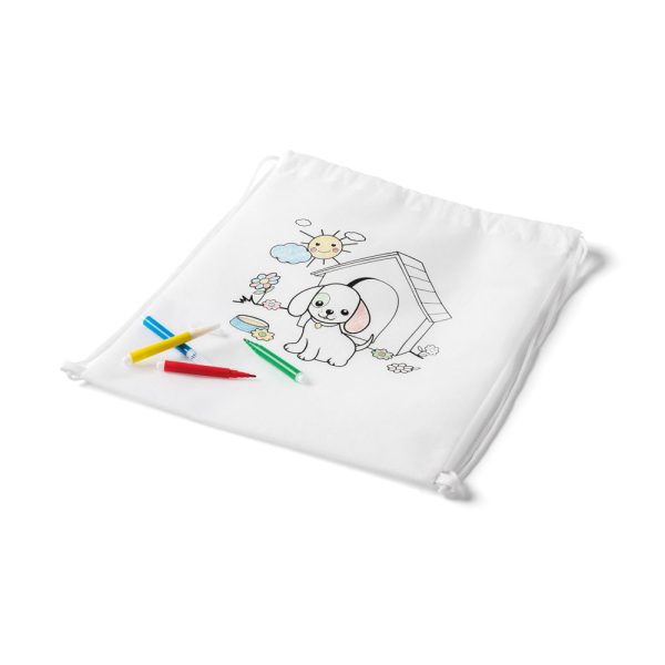 Mochila em non-woven para colorir