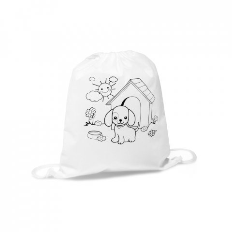 Mochila em non-woven para colorir