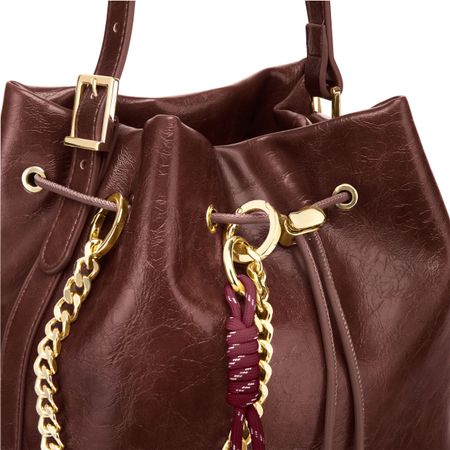 Bolsa de senhora Philomène Burgundy